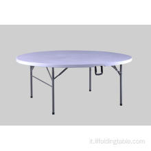 Tavolo da pranzo rotondo pieghevole in plastica di alta qualità di 183 cm